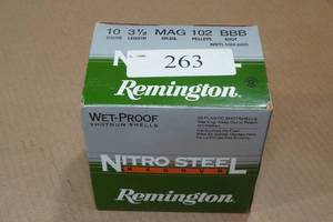 25 Remington Nitro Steel 10 Gauge 3-12 Magnum BBB Shot Shotshells
