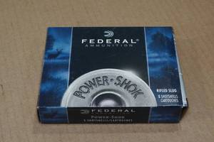 5 Federal Power-Shok 10 Gauge 3-12 Magnum Rifled HP Slugs