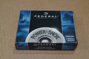 5 Federal Power-Shok 10 Gauge 3-12 Magnum Rifled HP Slugs