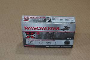 5 Winchester Super-X 12 Gauge 2-34 Rifled HP Slugs
