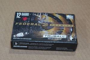 5 Federal Premium 12 Gauge 2-34 Truball Rifled HP Slugs