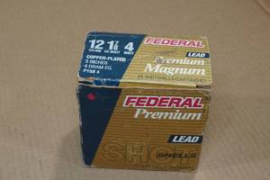 25 Federal Premium 12 Gauge 3 Magnum 4 Shot Shotshells