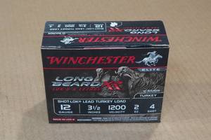 10 Winchester Long Beard XR 12 Gauge 3-12 Lead Turkey 4 Shot Shotshells