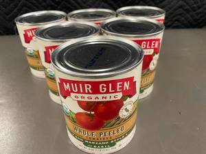 Set of 6 Muir Glen Organic Whole Peeled Tomatoes - 28 oz Each