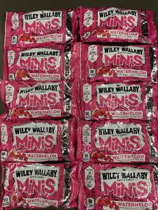 Set of 10 Packs Wiley Wallaby Minis Watermelon Candy