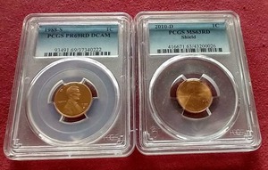 lot 4 image: (2) PCGS Uncirculated Pennies