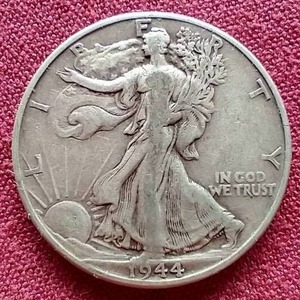 lot 12 image: 1944 Walking Liberty Half Dollar