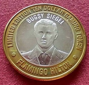 lot 15 image: Flamingo Las Vegas Silver Strike .999 Bugsy Siegel Gaming Token
