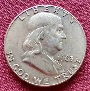 lot 28 image: 1963 Franklin Half Dollar