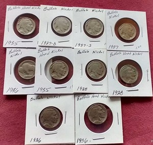lot 36 image: (10) Buffalo Nickels