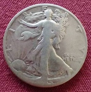 lot 55 image: 1945 Walking Liberty Half Dollar