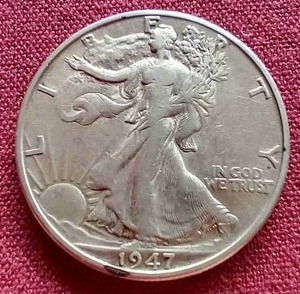 lot 1 image: 1947-D Walking Liberty Half Dollar