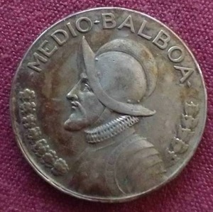 lot 63 image: 1966 Panama Partial Silver 12 Balboa Coin