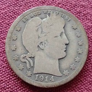 lot 72 image: 1914-D Barber Quarter