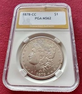 lot 76 image: 1878-CC Morgan Dollar - PGA MS62