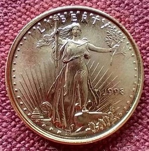 lot 98 image: 1998 110th oz American Gold Eagle