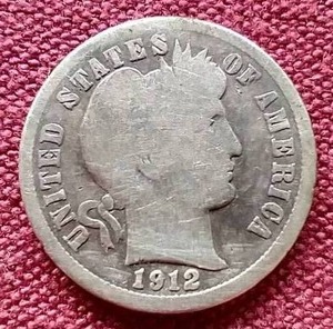 lot 100 image: 1912 Barber Dime