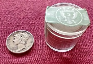 lot 104 image: Small Dime Lot - Mercury & Modern Uncirculated Tube