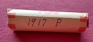 lot 106 image: 1917 Wheat Penny Roll