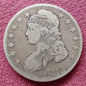 lot 114 image: 1833 Capped Bust Half Dollar - Wow