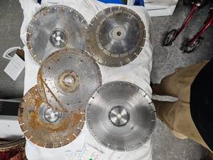 9 assorted Concrete Saw Blades