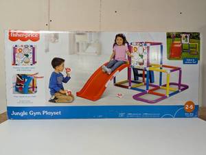 lot 60 image: Fisher-Price Climbing Jungle Gym Play Set with Toss Game