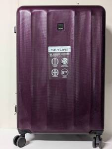 lot 63 image: Skyline Hardside Large Checked Spinner Suitcase
