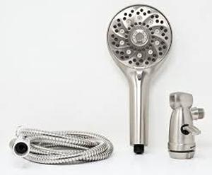 lot 14 image: Waterpik Powerpulse Therapeutic Massage Hand Held Showerhead Brushed Nickel