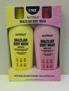 lot 9 image: Nutrius Brazilian Body Wash Coco Berry Bliss Family-Size, 2 x 25.4 FL OZ