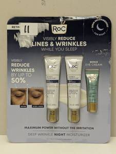 lot 11 image: RoC Retinol Correxion Deep Wrinkle Night Cream 2-pack with Bonus Eye Cream