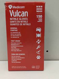 lot 104 image: Vulcan Nitrile Glove Gant General Purpose 150 Automotive - Medium