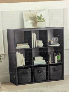 lot 41 image: 9 Cube Organizer - Brightroom - Black Oak