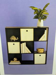 lot 63 image: 11 9 Cube Organizer Shelf - Room Essentials - Espresso