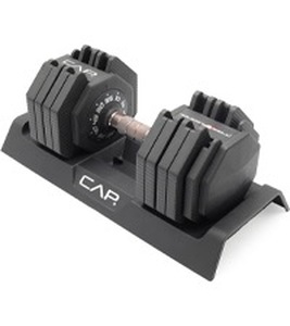 lot 7 image: CAP Barbell 55lb Singe Adjustable Dumbbell