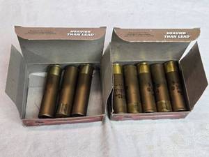 lot 21 image: Lot of 8 of Hevi-Shot 12 Gauge Shotgun Shells - Heavier than Lead
