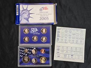 lot 52 image: 2005 United States Mint Proof Set with State Quarters
