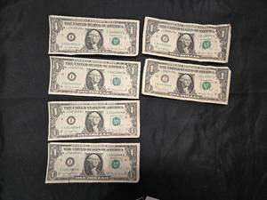 lot 60 image: 3 Pairs of Consecutive Serials - 2 Sets of 1977 A and one Set of 2017 A