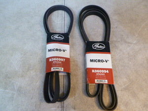 lot 99 image: 2 Gates Micro-V Serpentine Belts
