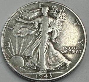 lot 5 image: 1945 Walking Liberty Half Dollar