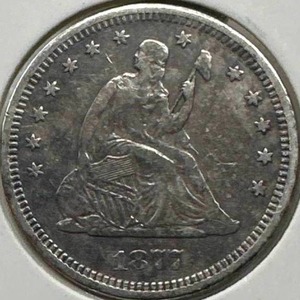 lot 24 image: 1877-S Seated Liberty Quarter VF