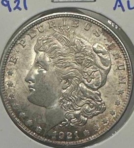 lot 40 image: 1921 Morgan Silver Dollar AU