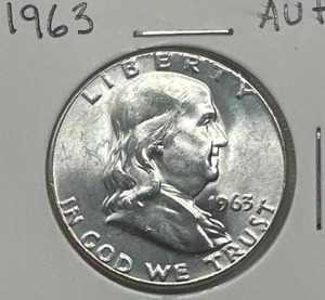 lot 44 image: 1963 Franklin Half Dollar AU