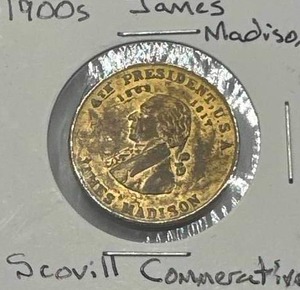 lot 53 image: 1900 Very Rare Early 1900s Scovill Madison Medal