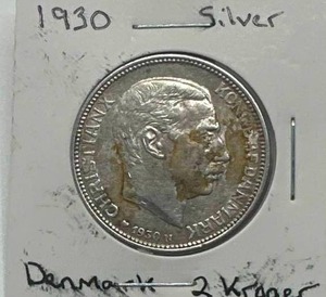 lot 56 image: 1930 Silver Denmark 2 Kroner