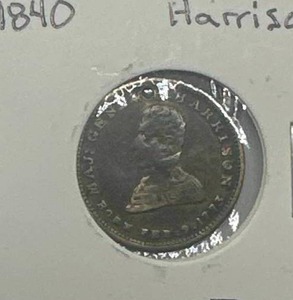 lot 67 image: Harrison Log Cabin Presidential Medal (rare)