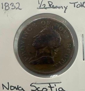 lot 69 image: 1832 Nova Scotia 12 Penny Token