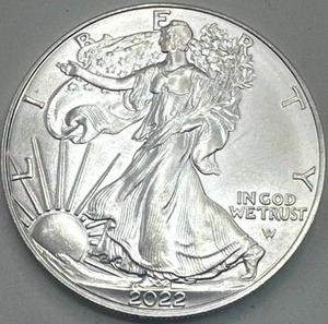 lot 72 image: 2022 1oz .999 Silver Eagle Dollar BU