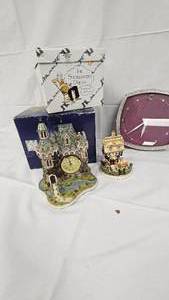 Father Time Clock, Wall Clock, Shomakers Dream Figurine in box