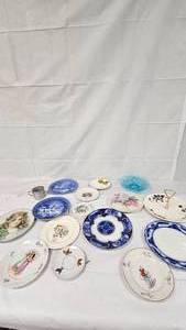 Assorted Plates and Serving Tray as shown