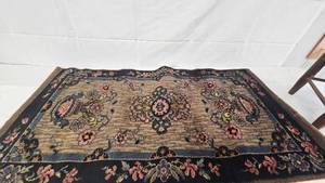 Oriental Style Rug and Foot Stool